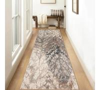 Carpet Runner Beige Dead Leaves Pattern Autumn Runner Rug for Entryway 100x400cm Extra Long Hallway Non Slip Backing Area Rug Washable Floor Carpet for Living Room Bedroom Laundry Room Kitchen Room