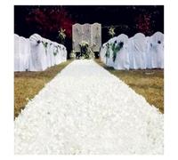 carpet runner for events 1.4 M Width Romantic White Rose Petal Carpet Aisle Runner For Wedding Backdrop Centerpieces Favors Party Decoration for wedding ceremony church outdoor party(Pure white)