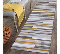 Carpet Runner for Hallway 1m 1.5m 2m 2.5m 3m 3.5m 4m 4.5m 5m 5.5m 6m Hallway Runner Rug - Gray Yellow Household Kitchen Bedside Long Carpet (Size : 80×400cm/2.6ft×13.1ft)
