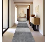 Carpet Runner for Hallway/Entrance/Stairs/Hall, Grey Stripe Long Narrow Runners Rug with Non Slip Backing, 1m 1.5m 2m 2.5m 3m 3.5m 4m 4.5m 5m 6m Extra Long Floor Mat ( Size : 60×400cm/2ft×13.1ft )