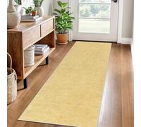 Carpet Runner for Hallway Non Slip Long 40 x 150 cm Washable Kitchen Runner Rugs for Hallway Heavy-Duty Absorbent Area Rugs Door Mats Carpet Floor Mat Hallway Runner Rug for Entryway Laundry Yellow