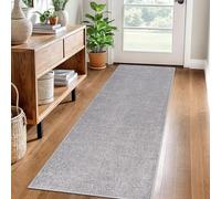 Carpet Runner for Hallway Non Slip Long 40 x 200 cm Washable Kitchen Runner Rugs for Hallway Grey Heavy-Duty Absorbent Area Rugs Door Mats Carpet Floor Mat Hallway Runner Rug for Entryway Laundry