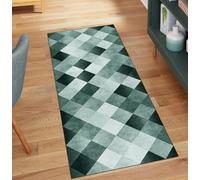 Carpet Runner for Kitchen, Non Slip Patchwork Dark Green 50x550CM Home Decor Non Slip Washable Runners for Corridor Hallway