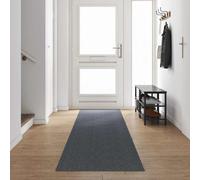 Carpet Runner Grey Fabric 80 x 500 cm Non-Slip Needle-Felt Hallway Rug EasyCare
