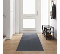 Carpet Runner Grey Fabric 80x400cm Non-Slip Needle-Felt Hallway Rug Soft Indoor