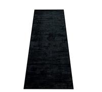 Carpet Runner Modern monochrome black texture ,Runner Rug for Kitchen Hallways ,bedroom living room carpet runner corridor kitchen non-slip washable corridor, polyester corridor,Black,120x500cm