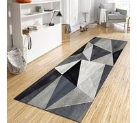 Carpet Runner Rugs 105 x 215 cm Runner Dirt, Water Absorbent, Short Pile, Non-Slip Backing, Non-Shedding Area Rug, Hall Rug for Living Room, Bedroom, Kitchen, A