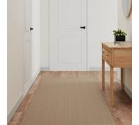 Carpet Runner Sand 80x150 cm Polypropylene Sisal-Look Absorbent Machine Washable