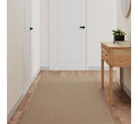 Carpet runner Sand 80x200 cm Natural Sisal Look 5mm Polypropylene Blend Washable