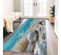 Carpet Runners for Hallway 80x240 cm Extra Long Runner Rugs Blue Non Slip Machine Washable Kitchen Runners for Entrance Living Young AdultsRealistic Canyon & Magma Lava Effect