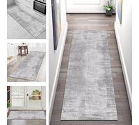 Carpet Runners for Hallways Long Non-Slip Washable 40X100CM Runner Rug Hallway Kitchen Hall Bedroom Living Room, Modern Large Doormat Rug Corridor Grey Anti-slip Indoor Floor Mat Width 40cm- 120cm