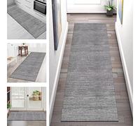 Carpet Runners for Hallways Long Non-Slip Washable 60X240CM Runner Rug for Hallway Kitchen Hall Bedroom Living Room, Modern Rug Large Doormat Rug Corridor Grey Abstract Anti-slip Indoor Floor Mat