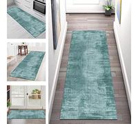 Carpet Runners for Hallways Long Non-Slip Washable Green 60X200CM Runner Rug Hallway Kitchen Hall Bedroom Living Room, Modern Doormat Rug Corridor Anti-slip Indoor Floor Mat Width 40cm - 120cm