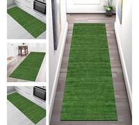 Carpet Runners for Hallways Non Slip Washable Runner Rugs Long Polyester Doormat 120X250CM Kitchen runner Hallway Green 3D Abstract Hall Runners for Bedroom Living Room Entryway Floor Mat by meter