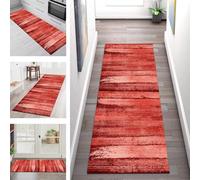 Carpet Runners for Hallways Non Slip Washable Runner Rugs Long Polyester Doormat 50X150CM Kitchen Runner Hallway Red Geometrical Area Rug Runners Bedroom Living Room Floor Mat Width 40-120cm
