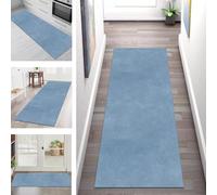 Carpet Runners for Hallways Non Slip Washable Runner Rugs Long Polyester Doormat 60X180CM Kitchen Runner Hallway Light Blue Abstract Indoor Rug Runners Bedroom Living Room Floor Mat Width 40-120cm