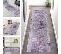 Carpet Runners for Hallways Non Slip Washable Runner Rugs Long Polyester Doormat 60X350CM Kitchen runner Hallway Dark Pink Grey 3D Hall Runners for Bedroom Living Room Entryway Floor Mat by meter