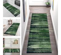Carpet Runners for Hallways Non Slip Washable Runner Rugs Long Polyester Doormat 90X150CM Kitchen Runner Hallway Green Geometrical Area Rug Runners Bedroom Living Room Floor Mat Width 40-120cm