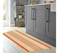 Carpet Runners Indoor Mats for Front Door - Waterproof Anti Slip Heavy Duty Door Mat Kitchen Runners Non Slip Gel Backing for Hallway Hall Bedroom Living Room Kitchen Rug- 60 x 220 cm, Orange