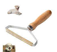 Carpet Scraper Pet Hair Remover Tool - Reusable & Eco-Friendly Pet Hair Removal for Carpets, Sofas, Beds, Clothes | Portable Lint Roller with Wooden Handle for Cats & Dogs (Pack of 1)