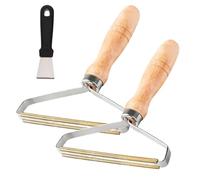 Carpet Scraper Tool Set - 2X Heavy-Duty Lint Remover & Pet Hair Remover for Carpets, Rugs & Furniture, Reusable Carpet Rake for Deep Cleaning, Includes Bonus Kitchen Scraper