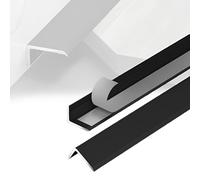 Carpet Self Adhesive Edging Trim Strip, Floor Transition Strip, Aluminum Wall Corner Protector, Metal Threshold Strip(Black,90 cm*1.2cm)