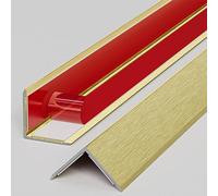 Carpet Self Adhesive Edging Trim Strip, Floor Transition Strip, Aluminum Wall Corner Protector, Metal Threshold Strip for Tile, Wood, Laminate Joins Gap(Brushed Glossy Gold,1x270cm)