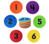 Carpet Spot Markers with Number 1-26,6 Colors Carpet Spots for Classroom,4 Inch Circle Carpet Dots Markers,Velcro Sit Spots Floor Dots for Teacher School Kindergarten Daycare Decoration(26pcs)