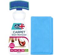 Carpet Stain Remover, Works in 3 min, 650ml with Applicator Brush and Microfibre Cloth, Active Oxygen Cleaner for Wool Rugs, Stair Carpets and Car Mats, Wine Coffee and Mud, Carpet Spot Cleaner