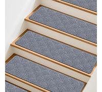 Carpet Stair Treads 15-Pack Non-Slip Safety Mats(Gray 20*76cm)