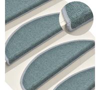 Carpet Stair Treads 15pcs Dark Green 56x17x3cm 100% PP Tufted Non-Slip Washable