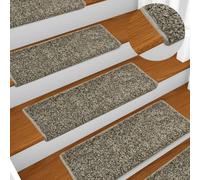Vidaxl Stair Mats 15 Pcs 65X21X4 Cm Grey Rectangular Edge