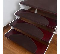 Carpet Stair Treads, Non-Slip Carpet Stair Runner, Indoor Self-Adhesive Stair Pads For Elders, & Dogs,brown,20pcs 75 * 24cm