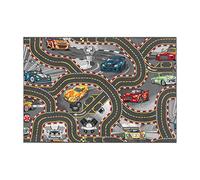 Carpet Studio Car Play Mat for Children 95x133cm, Non Slip Kids Rug, Road Mat Cars, Boys & Girls, Bedroom Accessories, 30°C Washable - Racer
