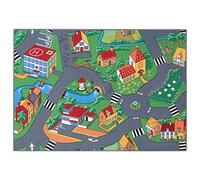 Carpet Studio Car Play Mat for Children 95x133cm, Non Slip Kids Rug, Road Mat Cars, Boys & Girls, Bedroom Accessories, 30°C Washable - Little Village