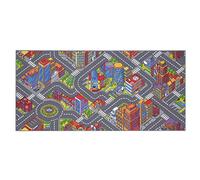 Carpet Studio Car Play Mat for Children 95x200cm, Non Slip Kids Rug, Road Mat Cars, Boys & Girls, Bedroom Accessories, 30°C Washable - Big City
