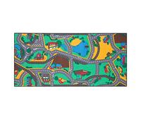 Carpet Studio Car Play Mat for Children 95x200cm, Non Slip Kids Rug, Road Mat Cars, Boys & Girls, Bedroom Accessories, 30°C Washable - Playtime