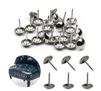 Carpet Tacks， 10Pcs 19x21mm Round Domed Head Upholstery Nails Pins Stainless Steel Decorative Tacks Kit(100pcs)
