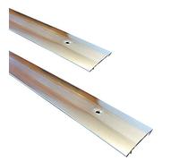 Carpet Threshold Cover Strips in High Lustre Polished Aluminium - Two Silver Floor Bars for Doorways Between Carpet - Industry Standard Floor Trims - Screws Included - 901mm