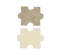 Carpet Tile Puzzle Carpet 10pcs for Bedroom Playroom Living Room Build a Safe Area-White+Light Khaki||30 * 40cm/12 * 16in