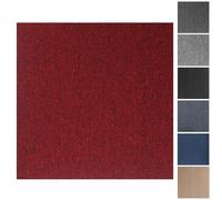 Carpet Tiles, 20pcs Carpet Tiles 50x50 for for Commercial Retail, Office, Home, Kitchen, Bedroom, Living Room, Bathroom (Red)