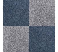 Monstershop 40 X Carpet Tiles 10M2 / Storm Blue & Platinum Grey