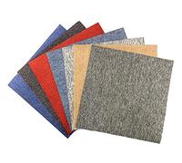 Carpet Tiles 50 x 50cm 5m2 Heavy Duty Retail Office Shop Commercial Flooring (Red)