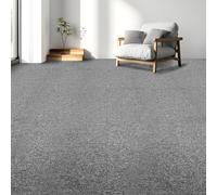 Carpet Tiles - 5 SQM, 20 Tiles in Dark Grey (Polypropylene, Glue Down, Bitumen Backing)