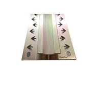 Carpet to Carpet Dual Trim Door Threshold - Extra Long 9ft / 2.7m / 270cm / 2700mm - Threshold Strip - Metal Gripper Plate Joins Carpets at Doorways - Bronze