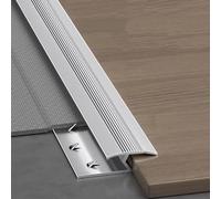 Carpet to Tile Edging Trim Strip - Threshold Transition Strips Metal, Waterproof Edging for Rugs & Mats, Flooring Seam Cover for Joining Gaps(Silver)