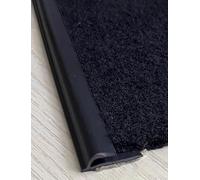 Carpet Trim Strip Carpet Edging Binding Tape - Adhesive Trim for Mats and Tile Flooring, Flexible Transition Reducer, Multiple Lengths Available(Black,2m/78in)