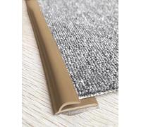 Carpet Trim Strip Carpet Edging Binding Tape - Adhesive Trim for Mats and Tile Flooring, Flexible Transition Reducer, Multiple Lengths Available(Light brown,1m/39in)