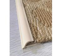 Carpet Trim Strip Carpet Edging Binding Tape - Adhesive Trim for Mats and Tile Flooring, Flexible Transition Reducer, Multiple Lengths Available(Milk,300cm/117in)