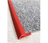Carpet Trim Strip Carpet Edging Binding Tape - Adhesive Trim for Mats and Tile Flooring, Flexible Transition Reducer, Multiple Lengths Available(Red,3m/117in)